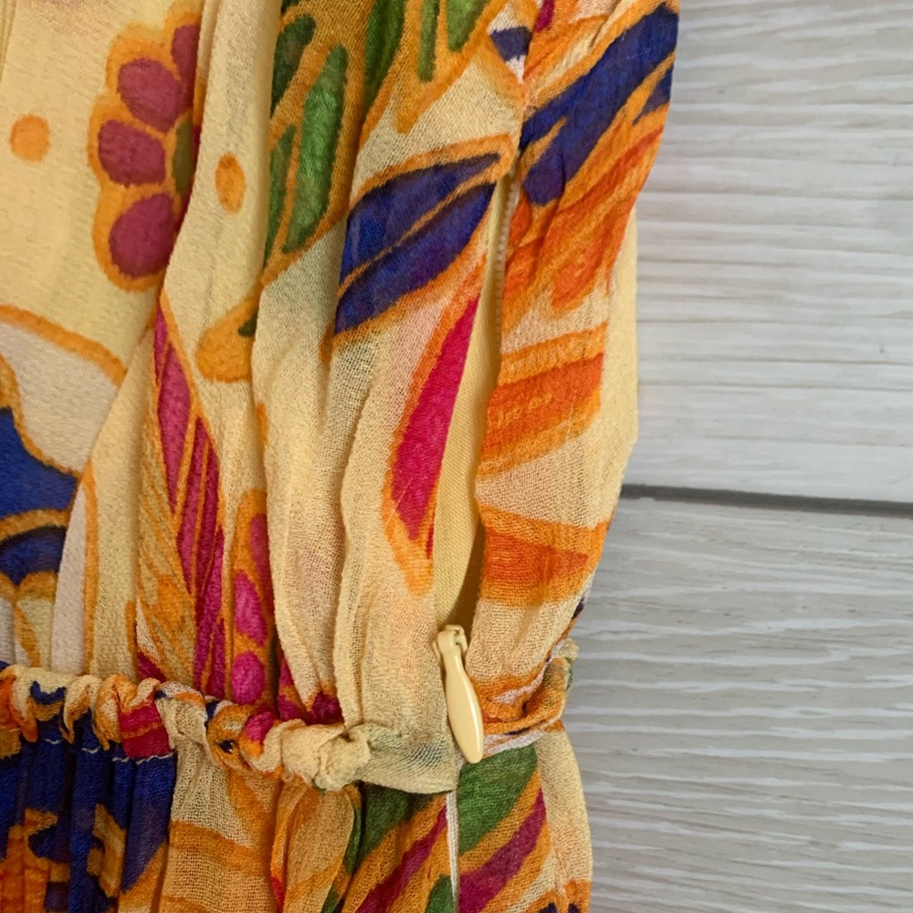 Farm Rio Yellow Rio Tapestry Maxi Dress M - Picture 5 of 6
